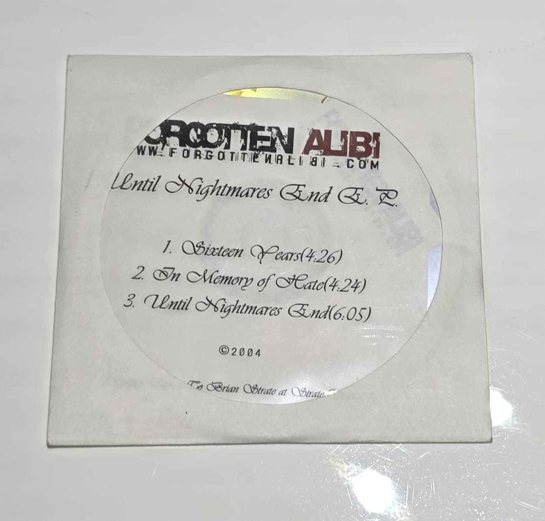 Forgotten Alibi – Until Nightmares End EP artwork